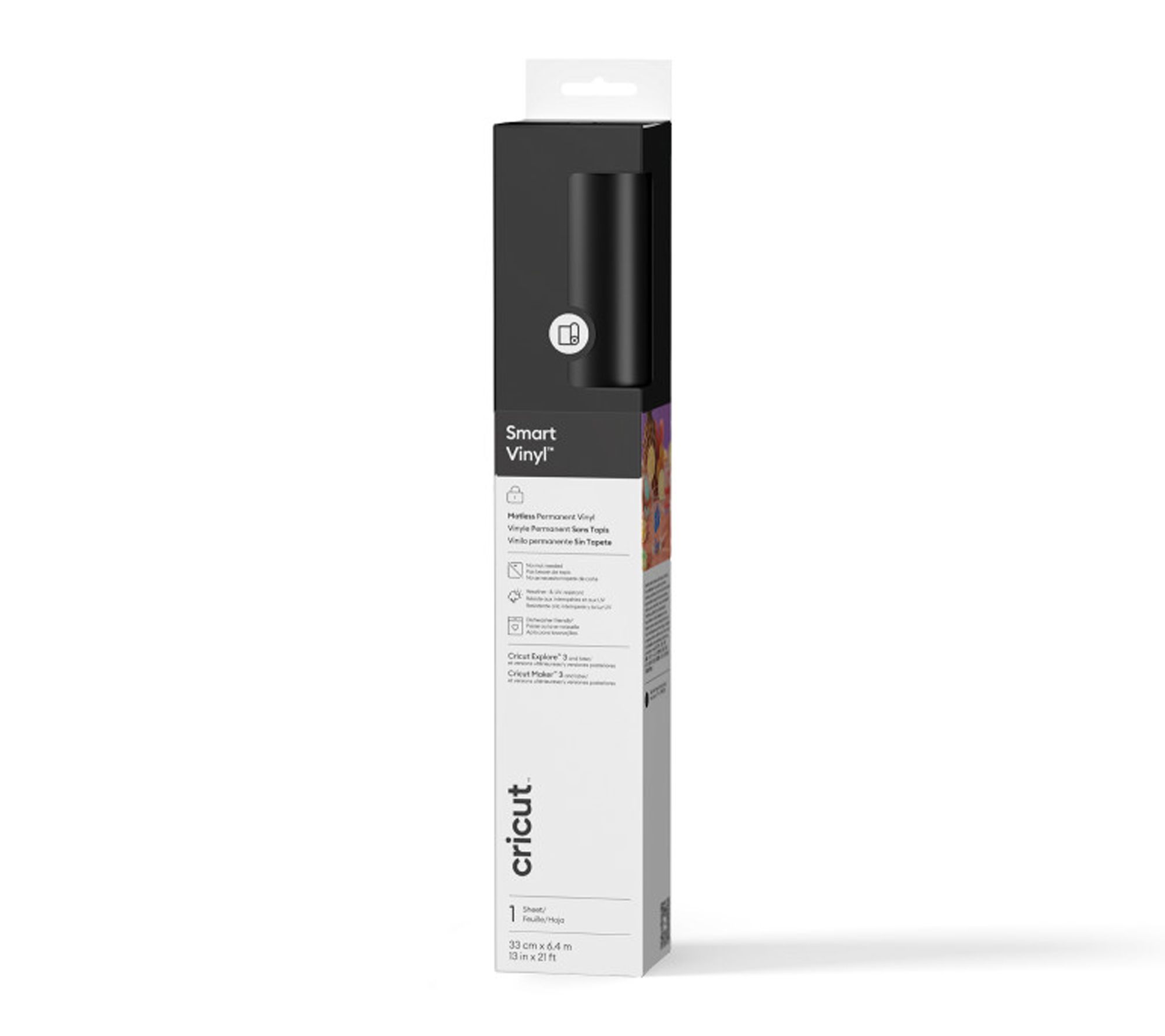 Cricut Smart Vinyl Matless Permanent Vinyl 21 feet Black