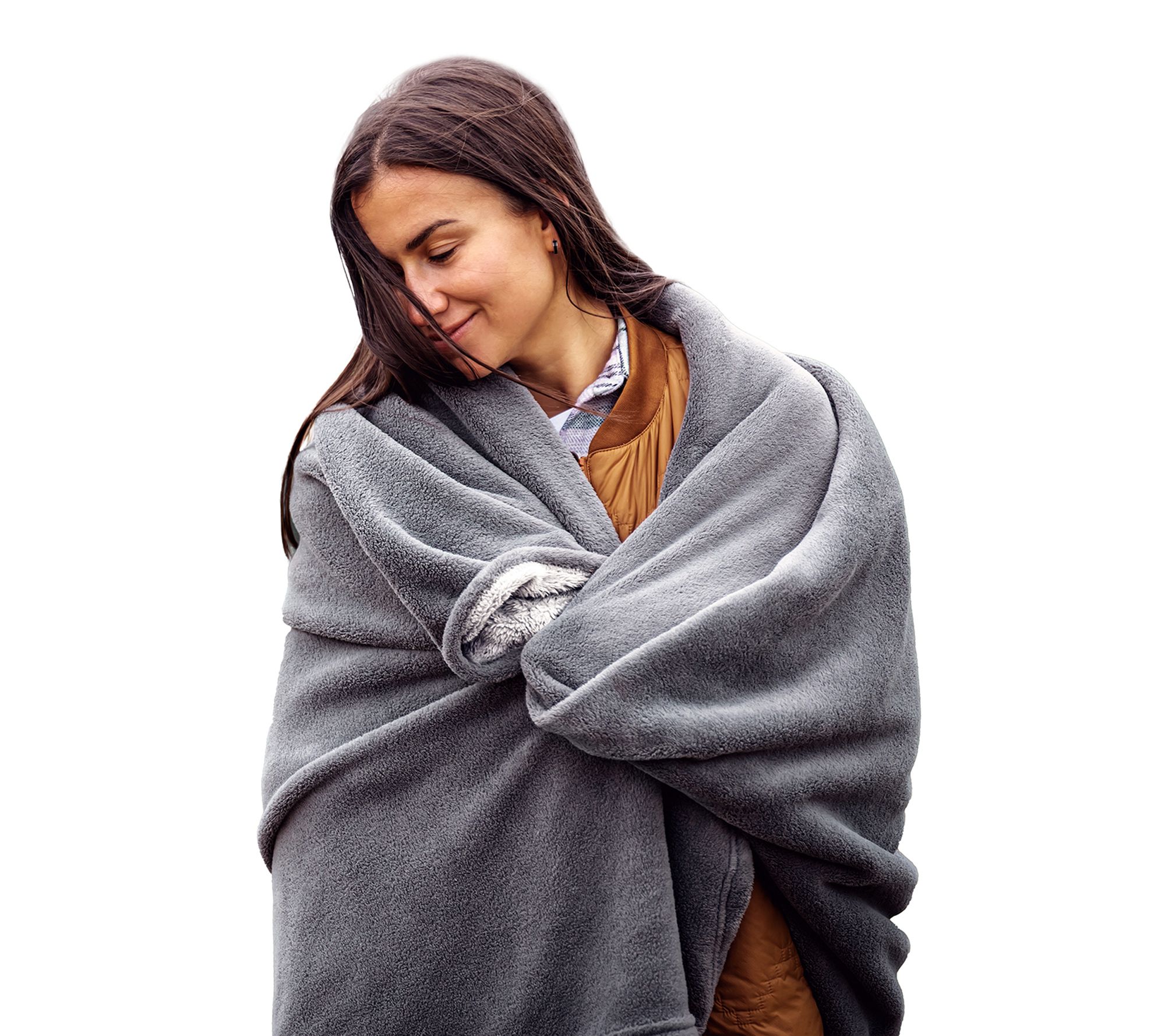  ActionHeat 7V Battery Heated Plush Throw Blanket