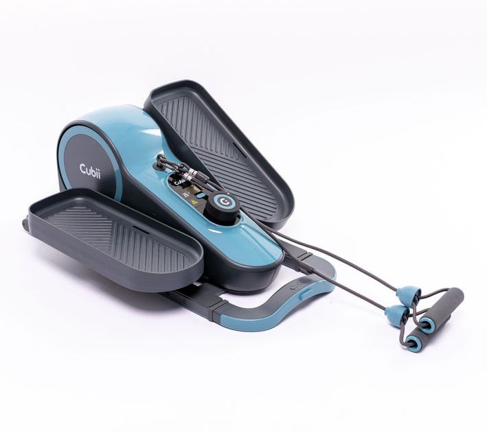 Cubii Go Plus Seated Elliptical with Resistance Band Handle, & Mat