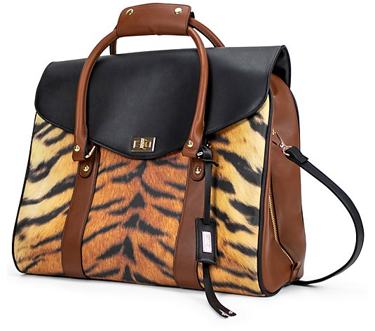 Badgley Mischka Tiger Vegan Leather Weekender Bag