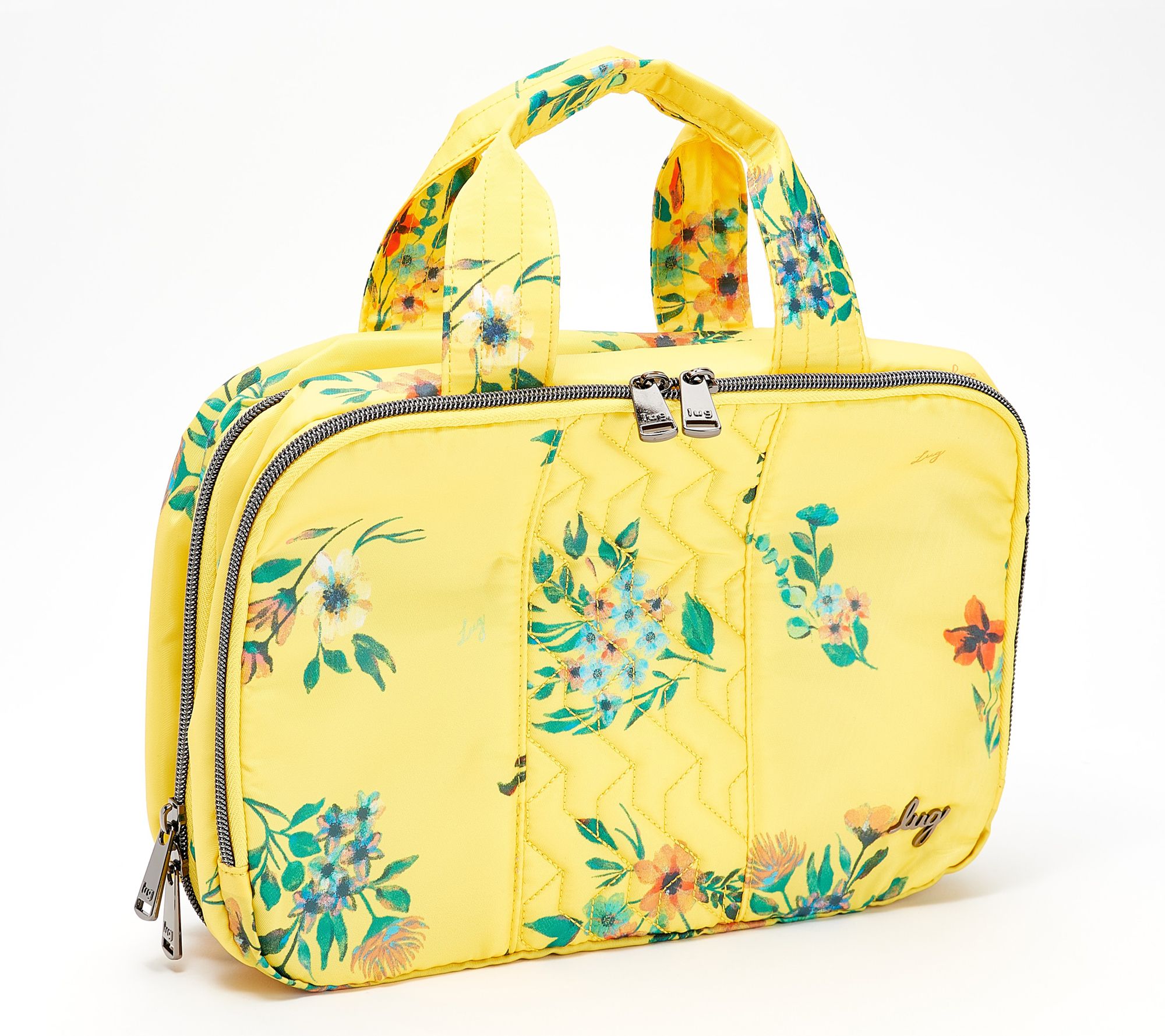 Lug Quilted Cosmetic Case w/ Top Handle - Flatbed Deluxe