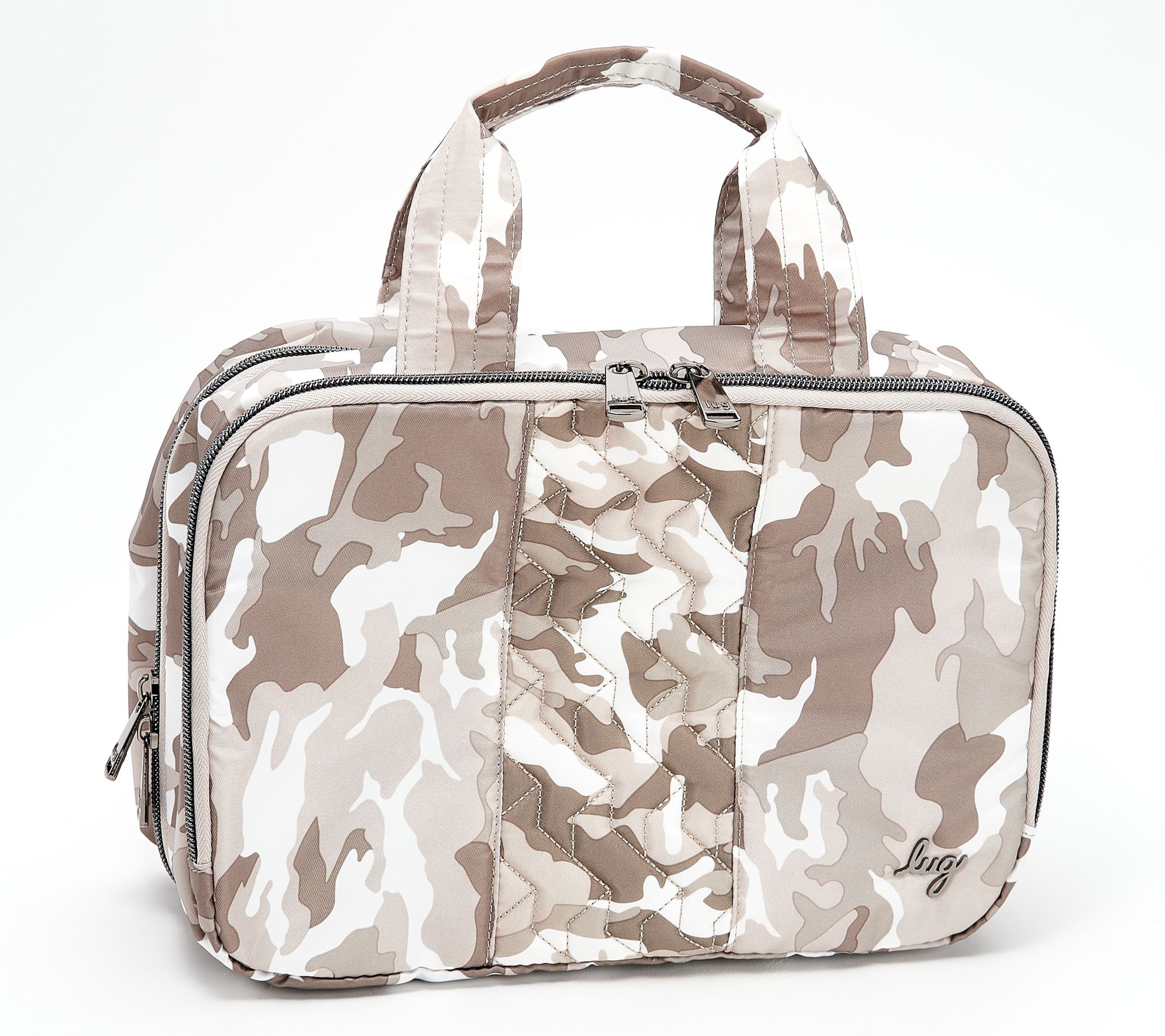 Lug Quilted Cosmetic Case w/ Top Handle - Flatbed Deluxe