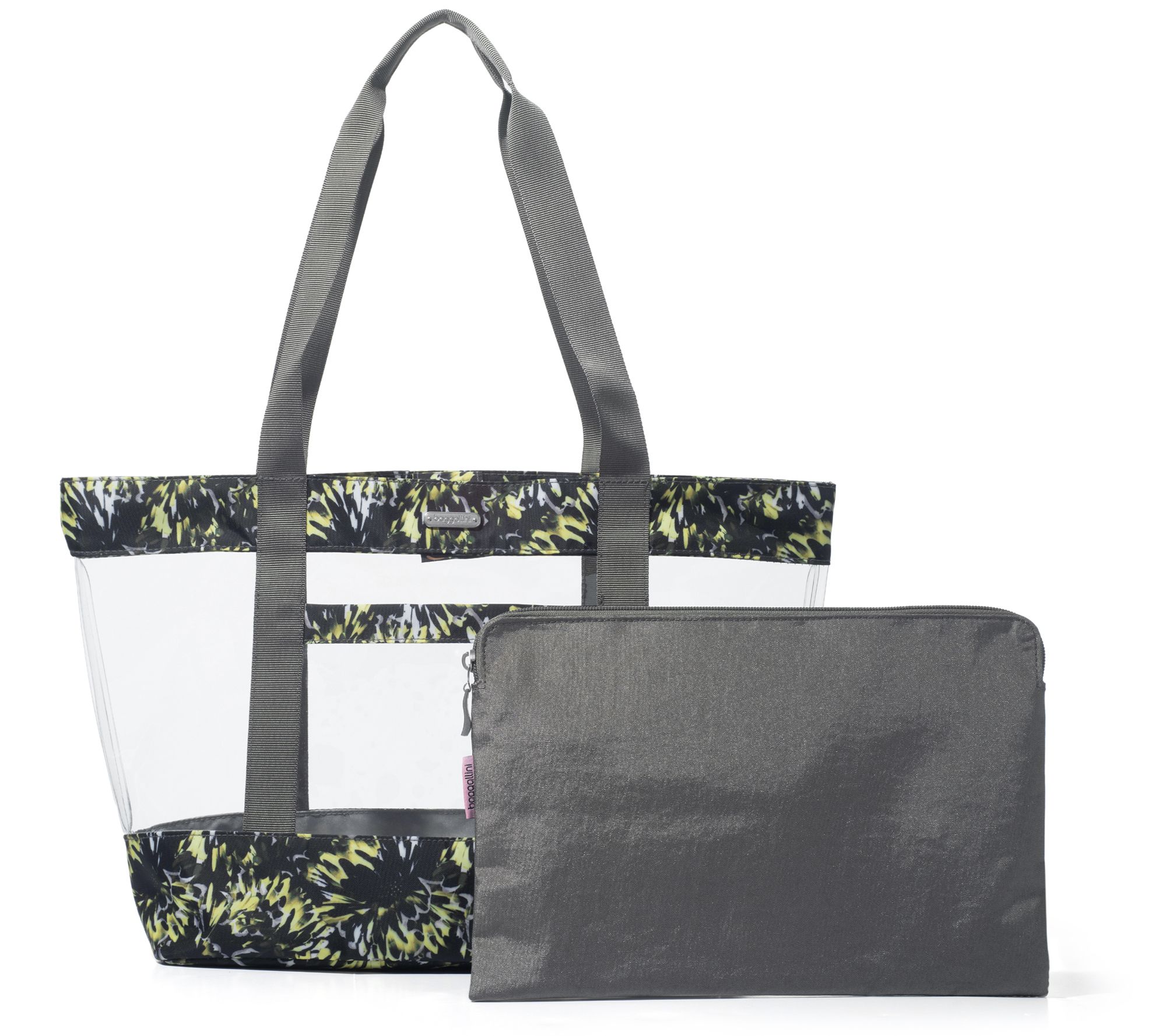 Baggallini Clear Easy Wipe Tote with Matching Pouch