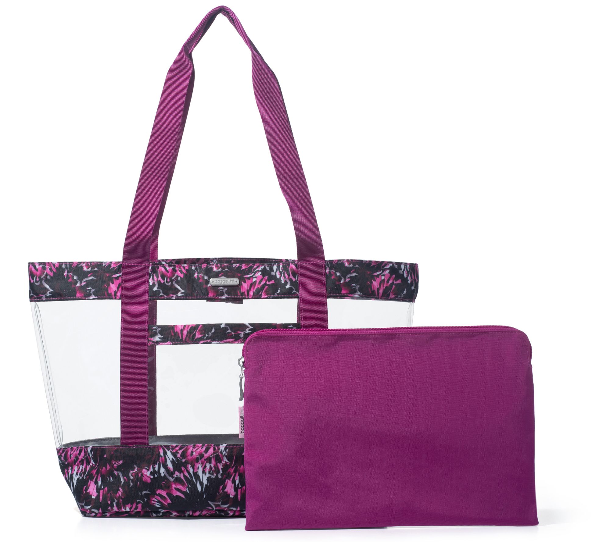 Baggallini Clear Easy Wipe Tote with Matching Pouch