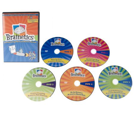Brainetics Math & Memory Learning Tools 5 DVD System w/Game Booklet ...