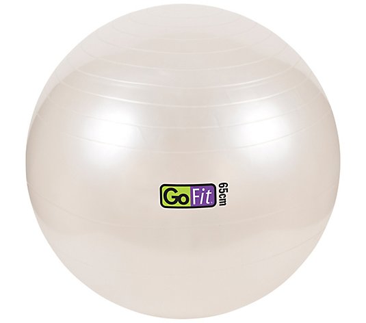GoFit Exercise Ball with Pump 65cm White