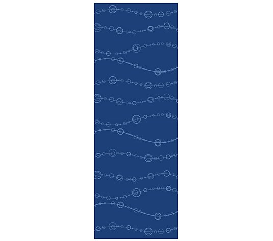 GoFit Printed Yoga Mat Bubbles Pattern Blue