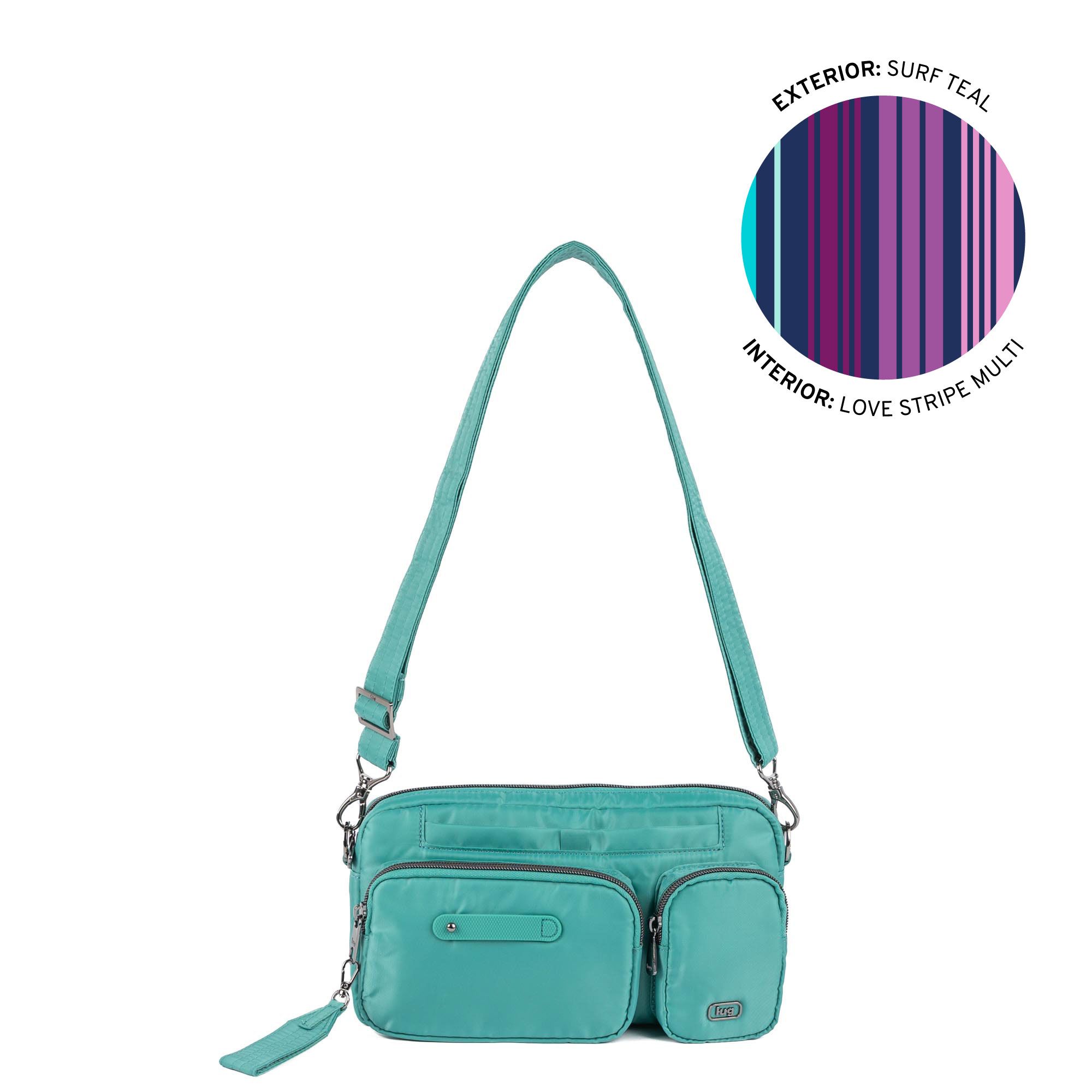 Lug E/W Adjustable Crossbody with Charm Bar - Switcheroo
