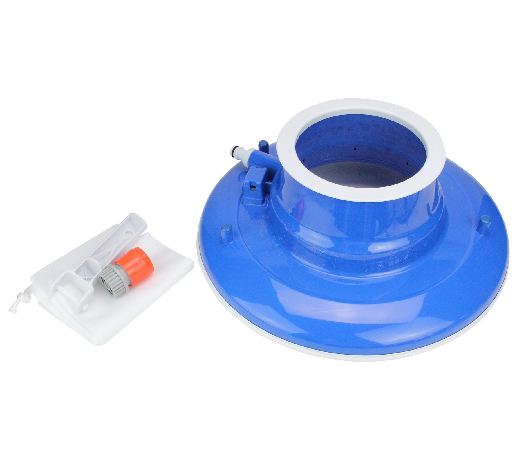 15" Blue Leaf Eater for Pool w/ 3 Swivel Wheels and Brushes