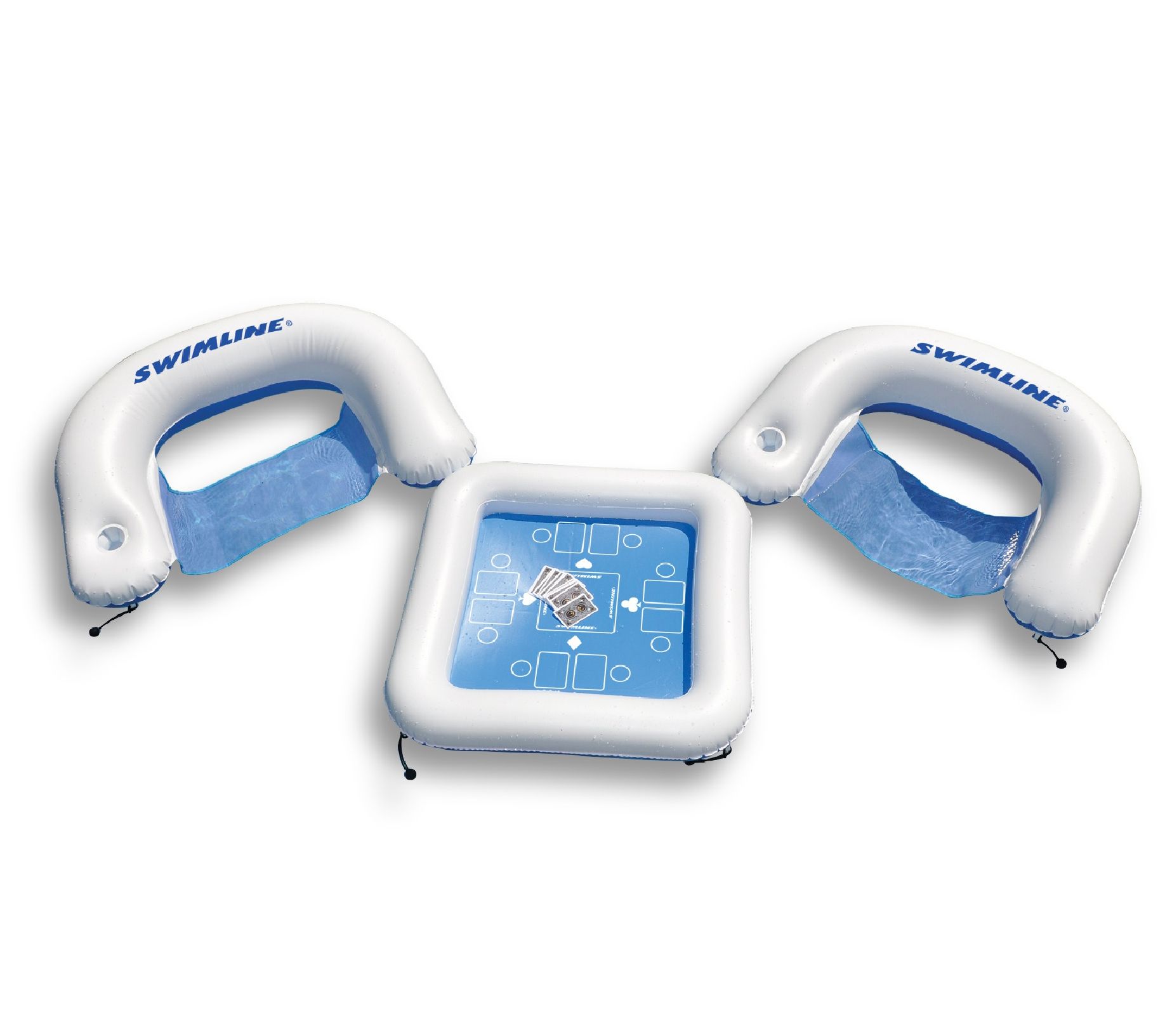 Pool Central Poker Table w/ Waterproof Playing Cards