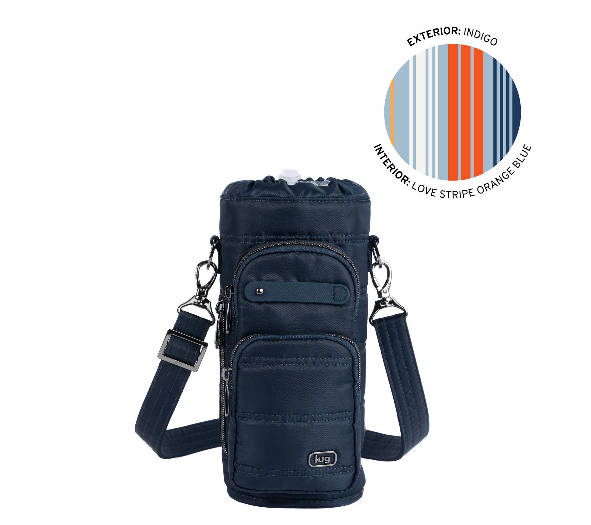 Lug Classic Water Bottle Holder with Charm Bar - Huggie Wide