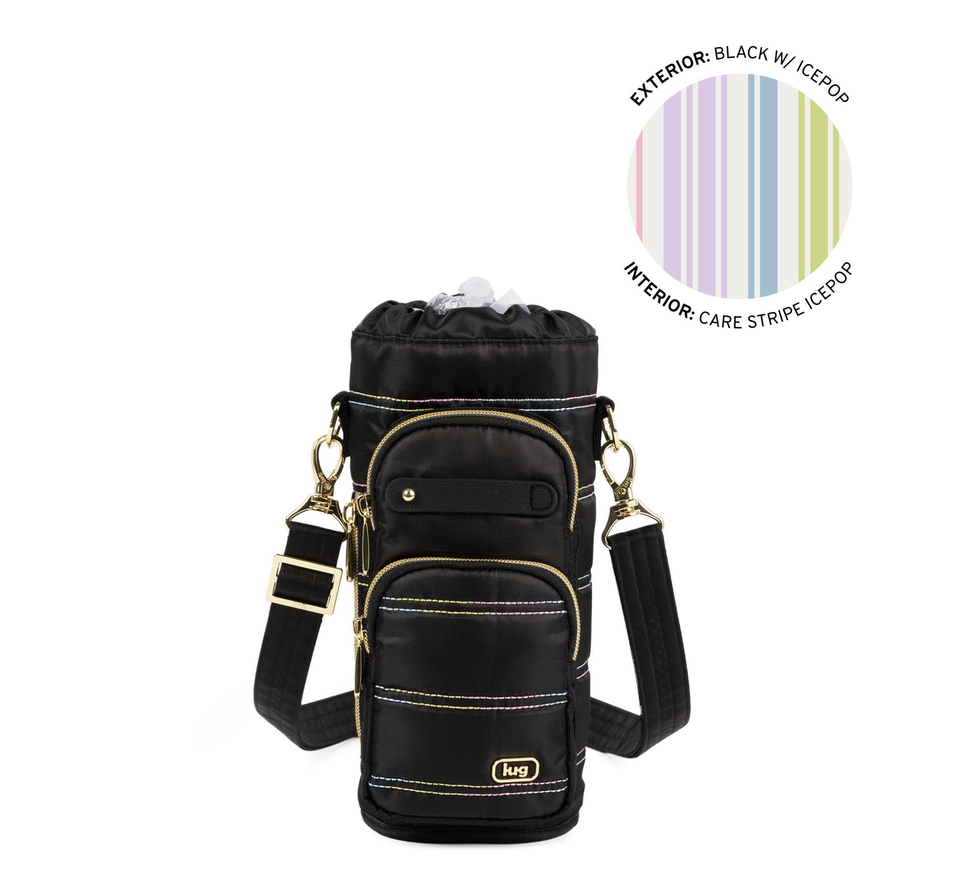 Lug Classic Water Bottle Holder with Charm Bar - Huggie Wide