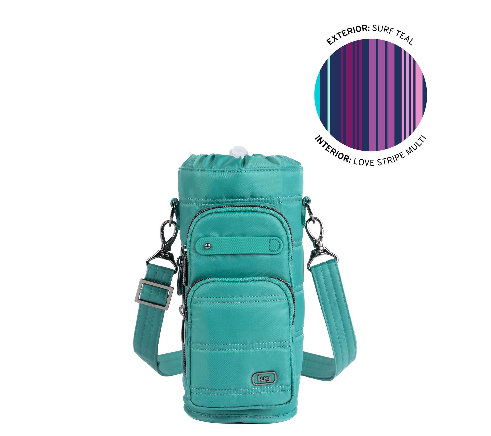 Lug Classic Water Bottle Holder with Charm Bar - Huggie Wide