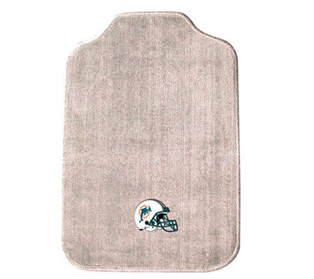 Nfl Miami Dolphins Gray Floor Mats Qvc Com