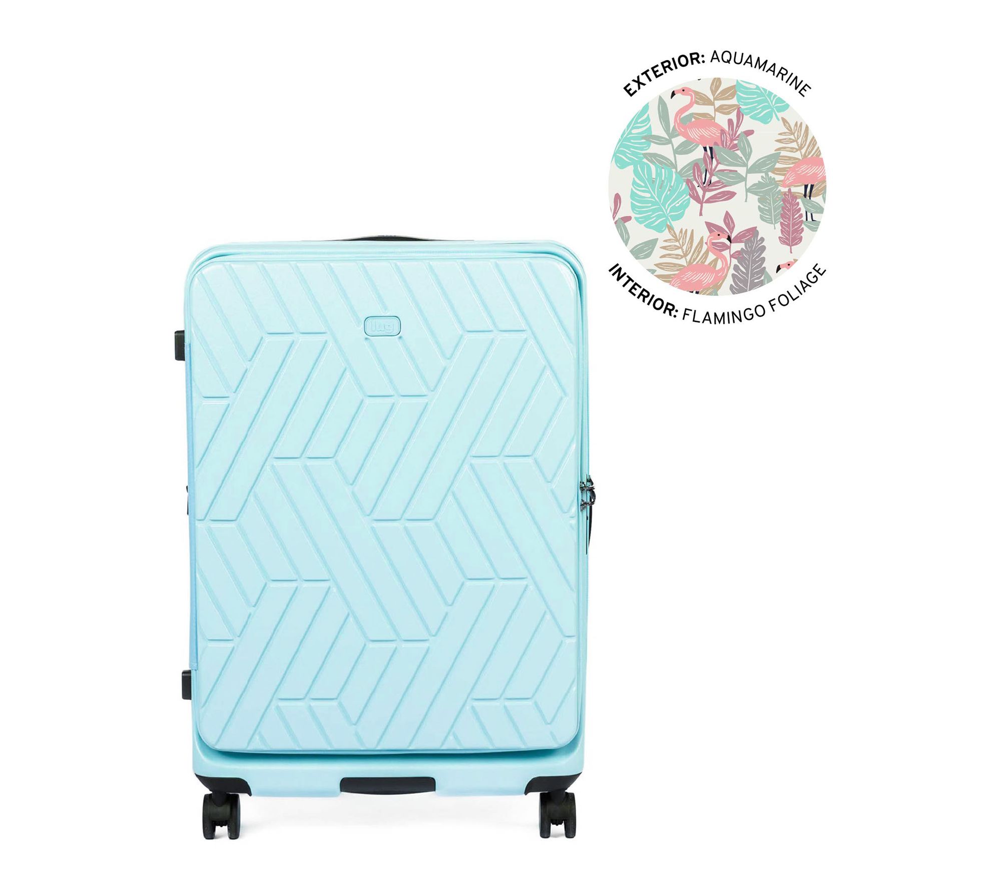Lug Hard Sided Wheelie Checked Luggage - Box Truck