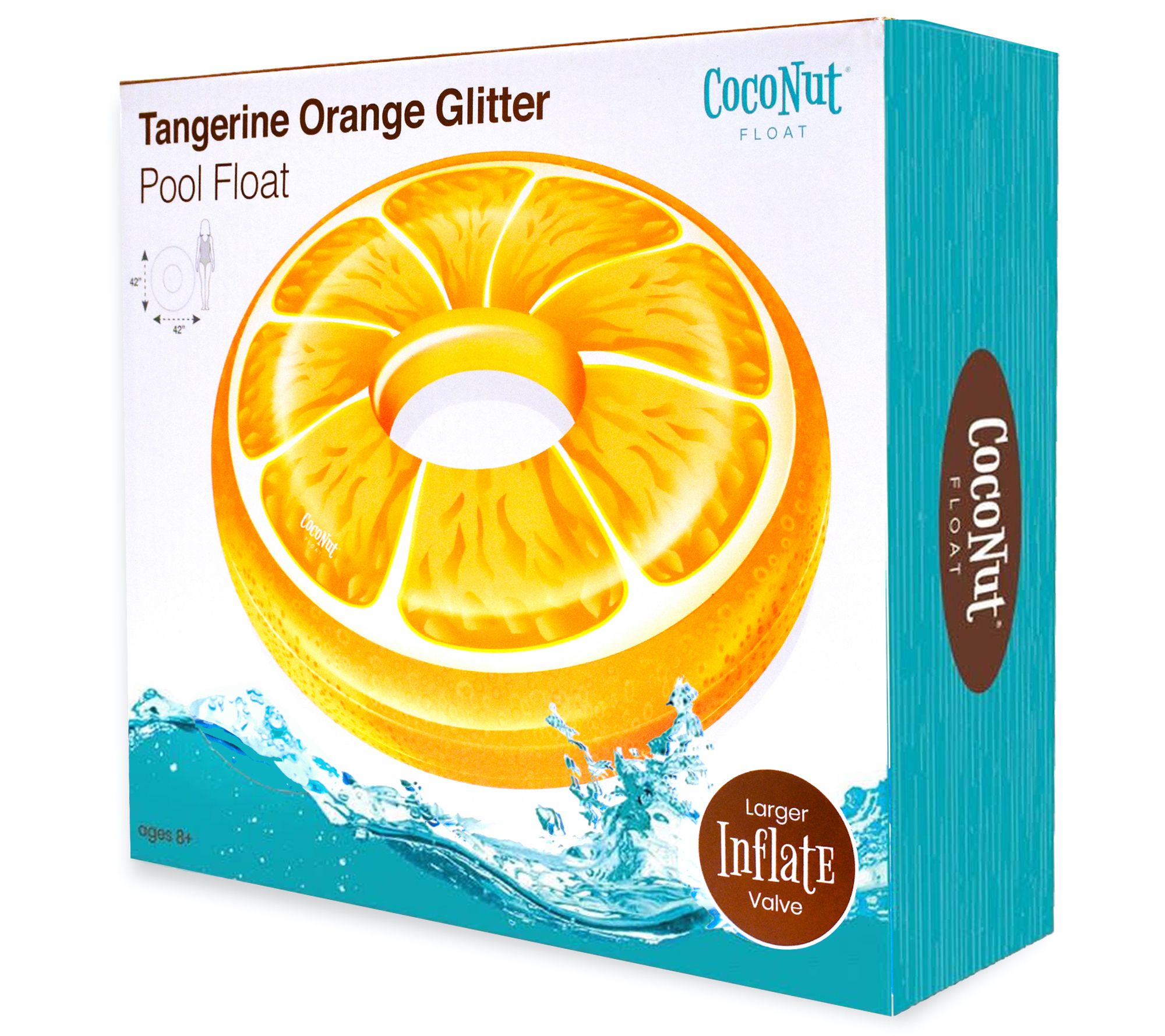 CocoNut Float Tangerine Orange Glitter Pool Flo at
