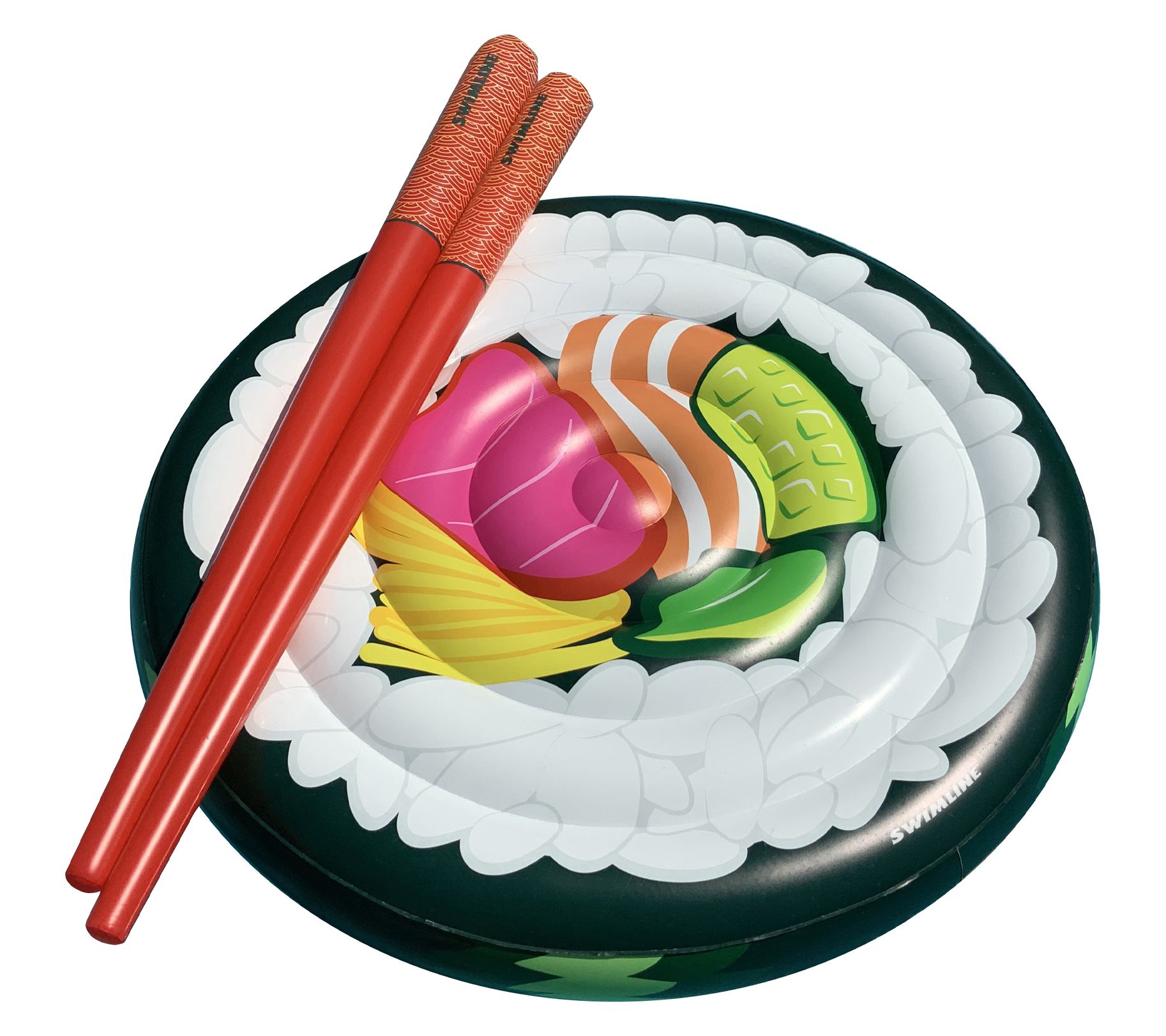Swim Central 60" Sushi Roll Island with Chopsticks Pool Float