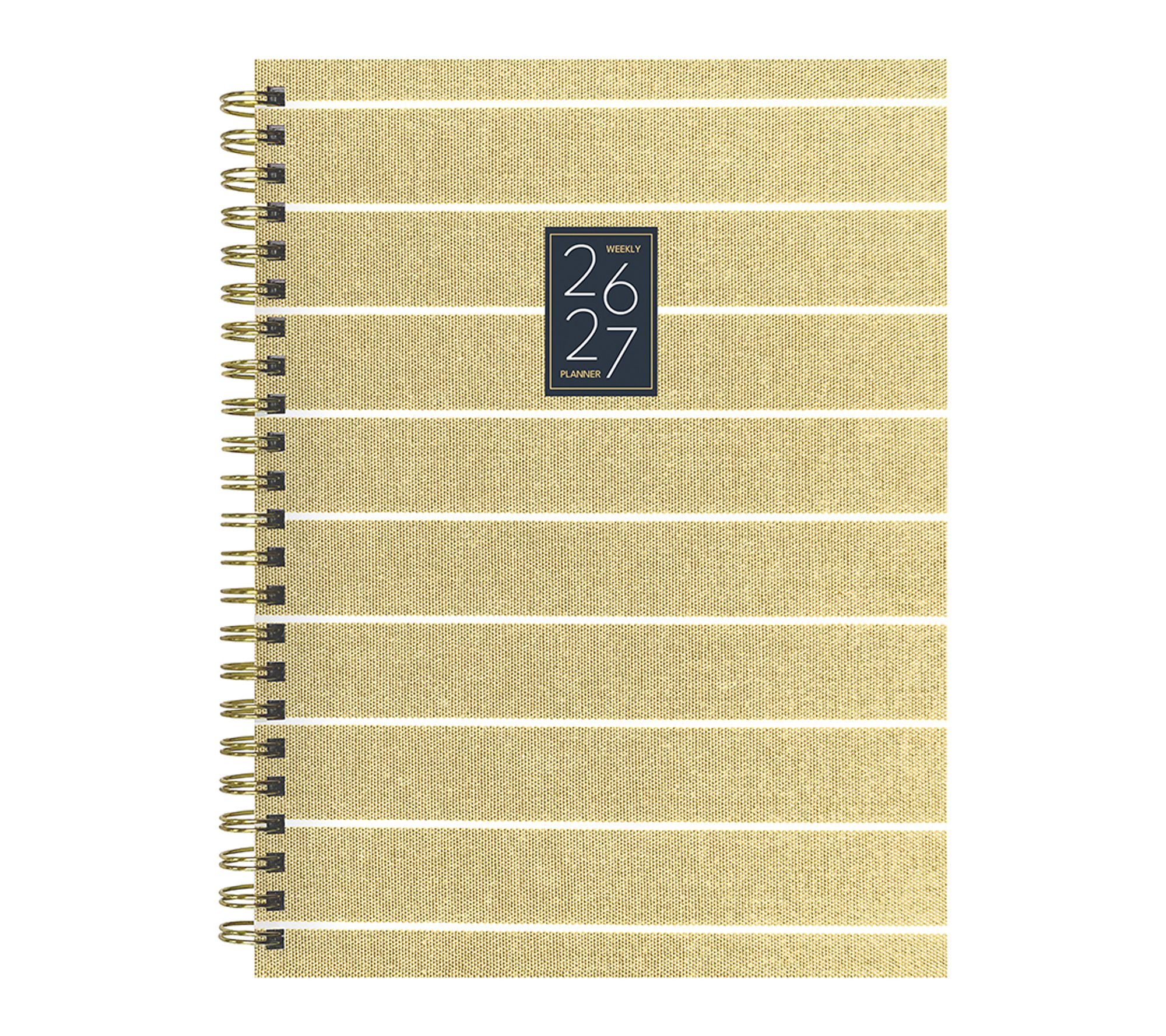 TF Publishing Yellow Linen Medium Weekly Monthly Planner