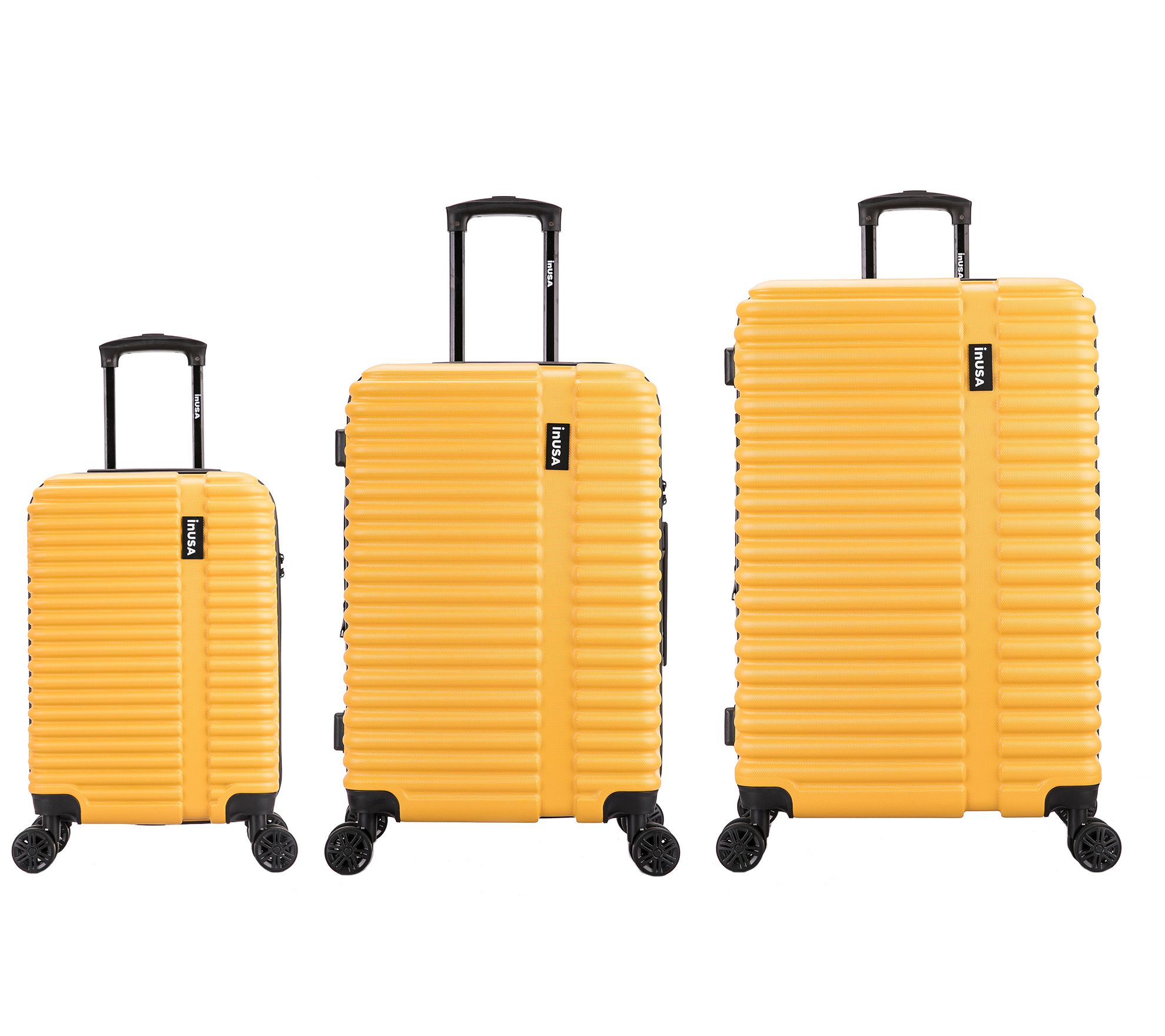 Valigia Media InUSA Ally 50 Cm – Leggera, 4 Ruote 360°, Serratura TSA, Colore Senape, Per Viaggi 3-5 Giorni