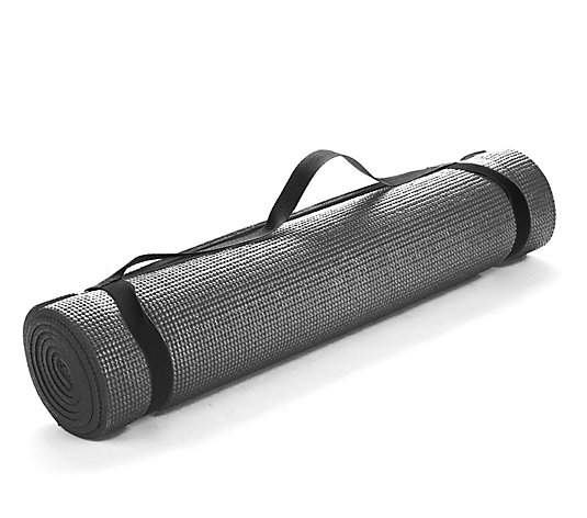 Mind Reader All Purpose 1/4" Yoga Mat with Carrying Strap