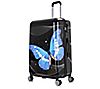 InUSA Lightweight Hardside Spinner 28" Black Butterfly Luggag