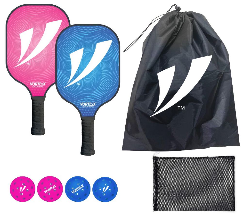 VORTExX 8-Pc Deluxe Pickleball Set with 2 Paddles