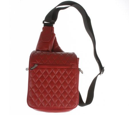 Quilted Leather Messenger Bag