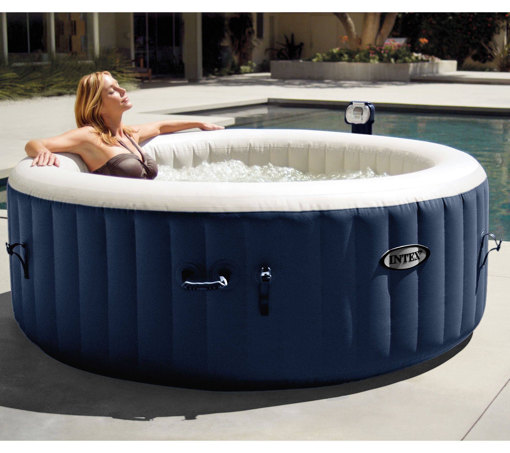 Intex Pure Spa Portable Hot Tub W Headrests And Extra Filters