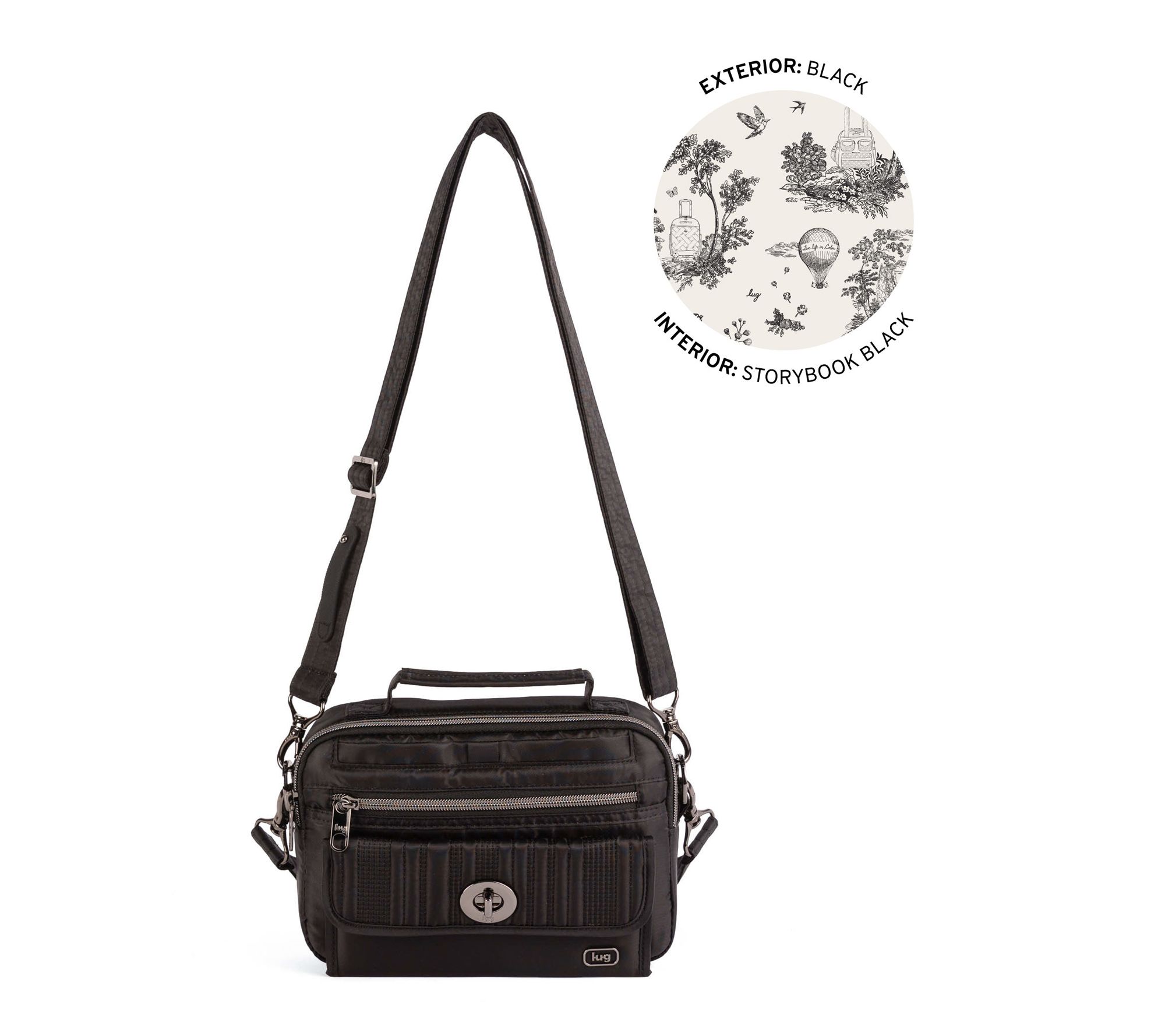 Lug Quilted Crossbody with RFID & Charm Bar- Switch SE