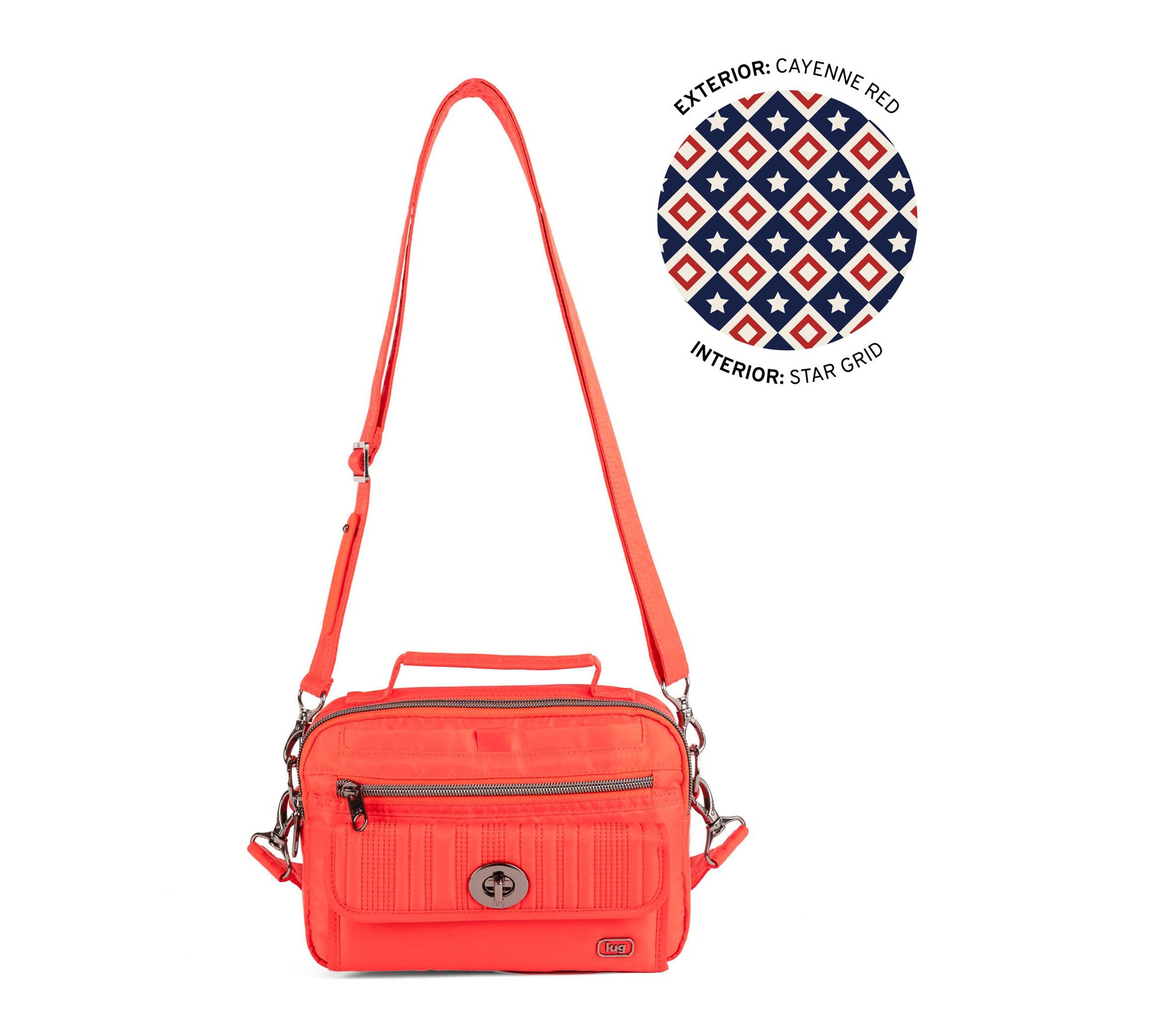 Lug Quilted Crossbody with RFID & Charm Bar- Switch SE