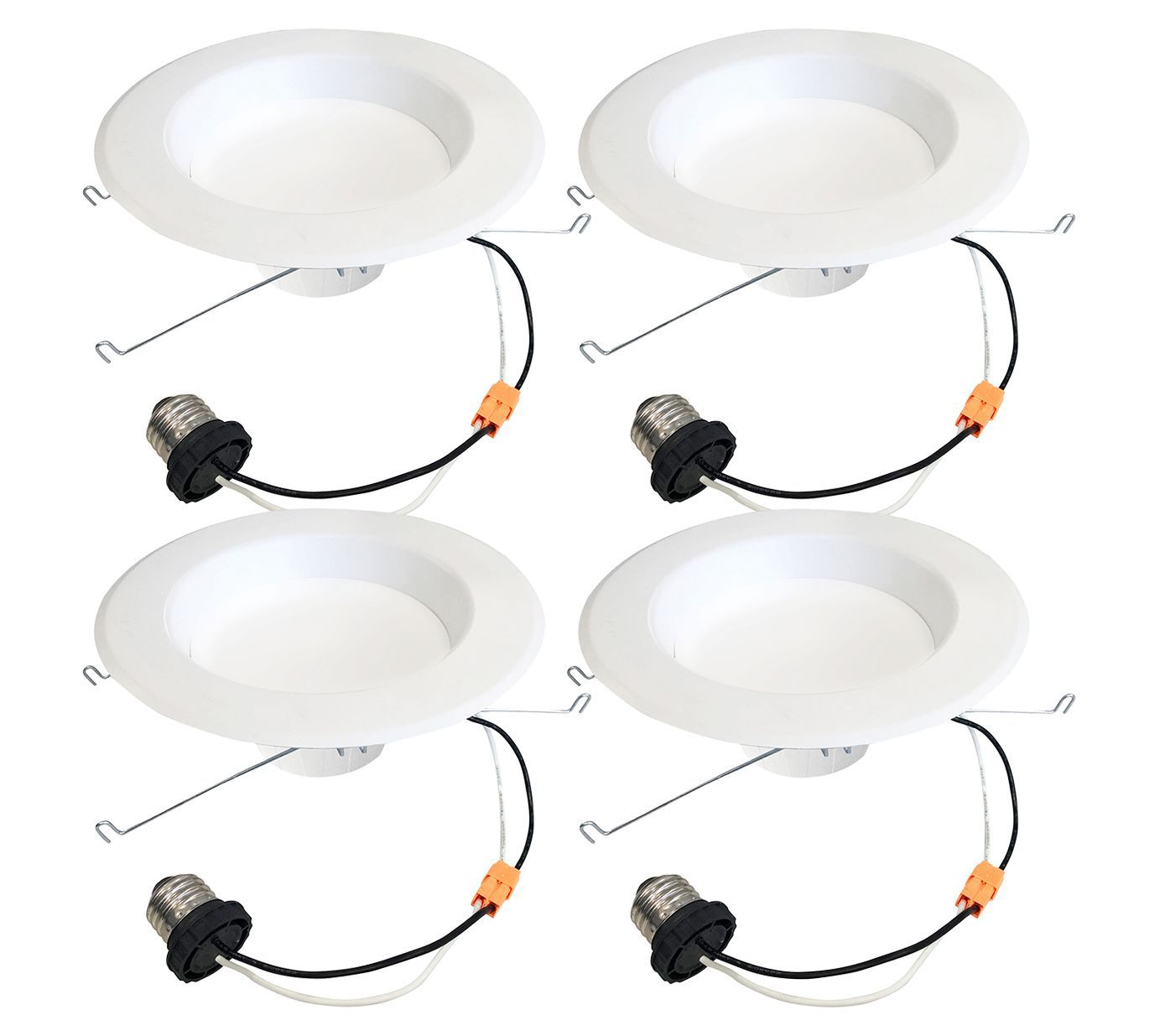 Bulbrite 5/6" Soft White Round LED Recessed Downlight, 4PK
