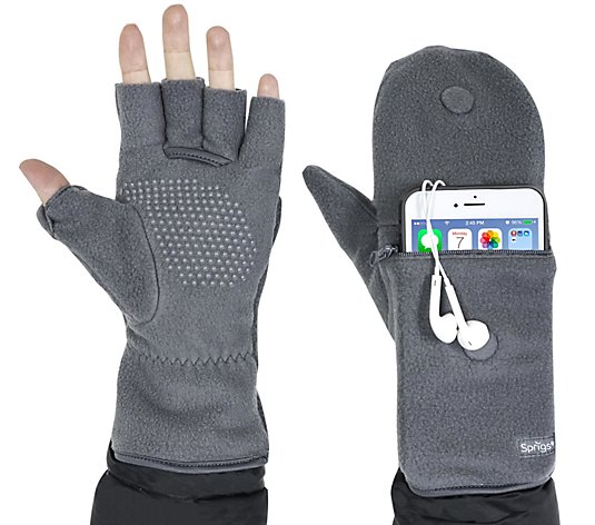 Multi-Mitt Gloves with Cell Phone Storage Pocket by Sprigs