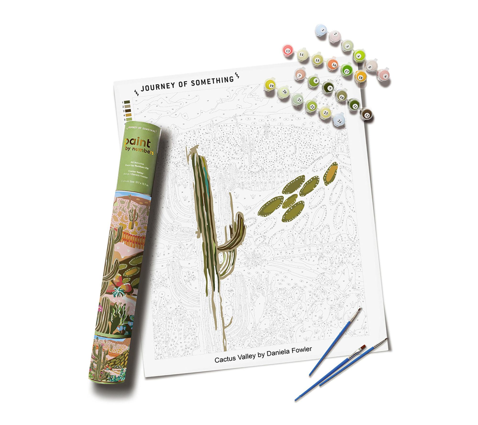 Journey of Something Cactus Valley Paint By Numbers DIY Kit