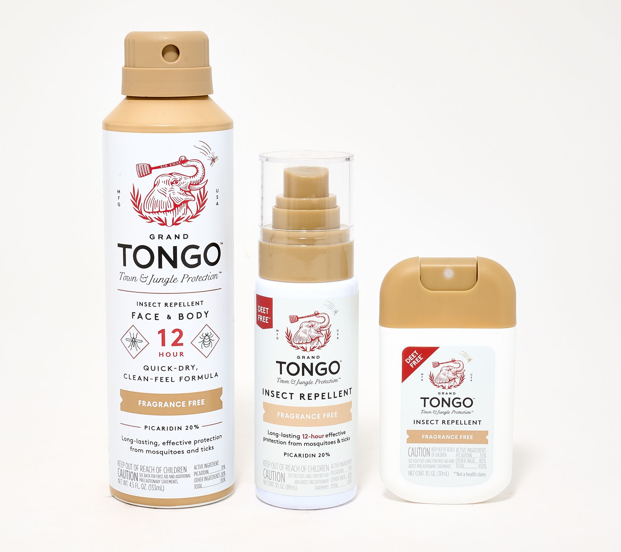 Grand Tongo S/3 Insect Repellent Full, Pump, & Pocket Spray