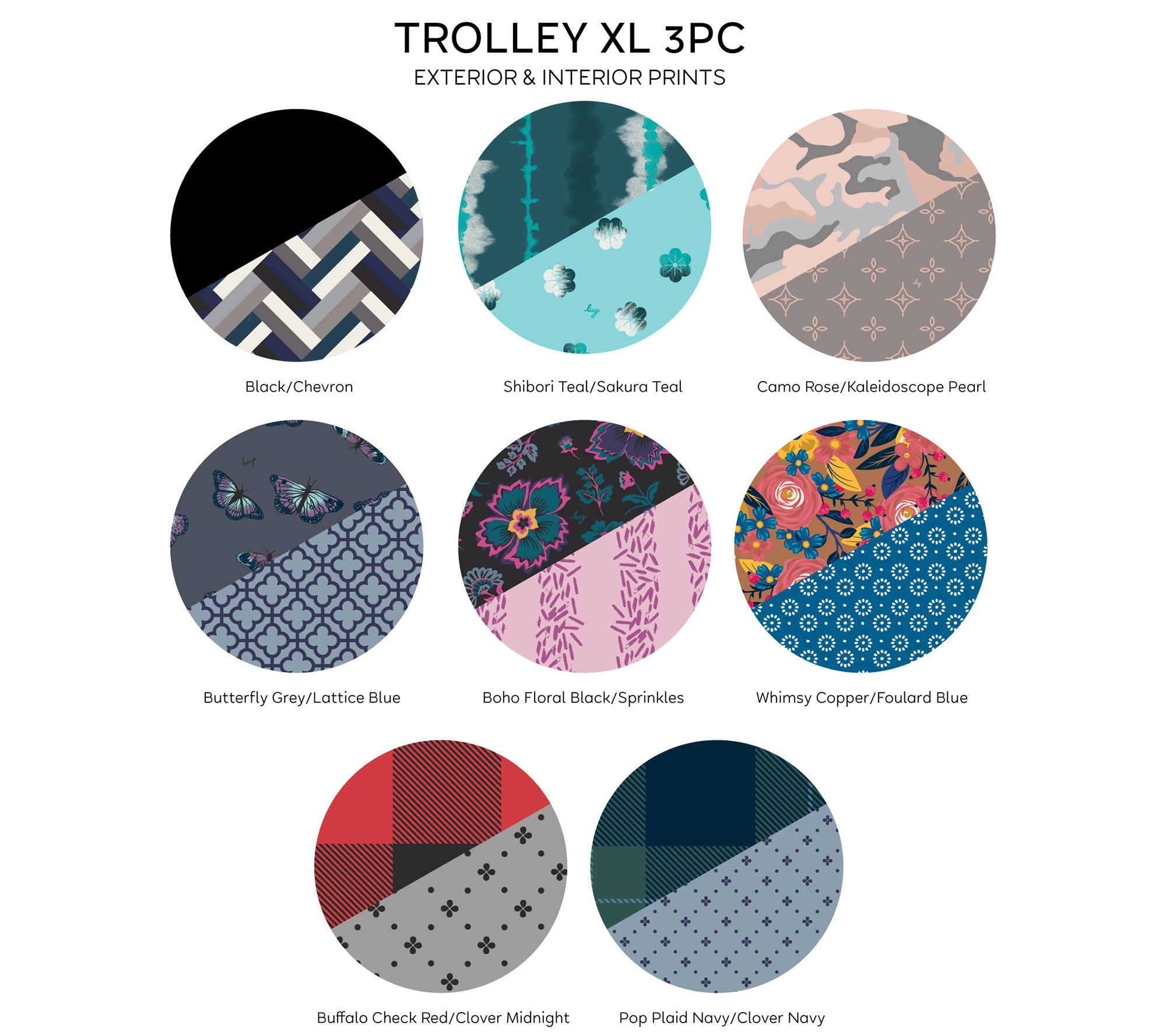 (QVC) Lug 3Piece Trolley XL Organizational Set