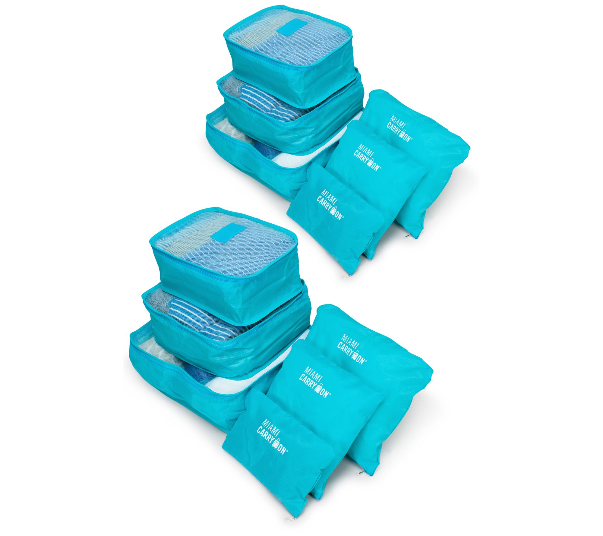 Miami Carryon 12-Piece Packing Cubes - LuggageOrganizer Kit