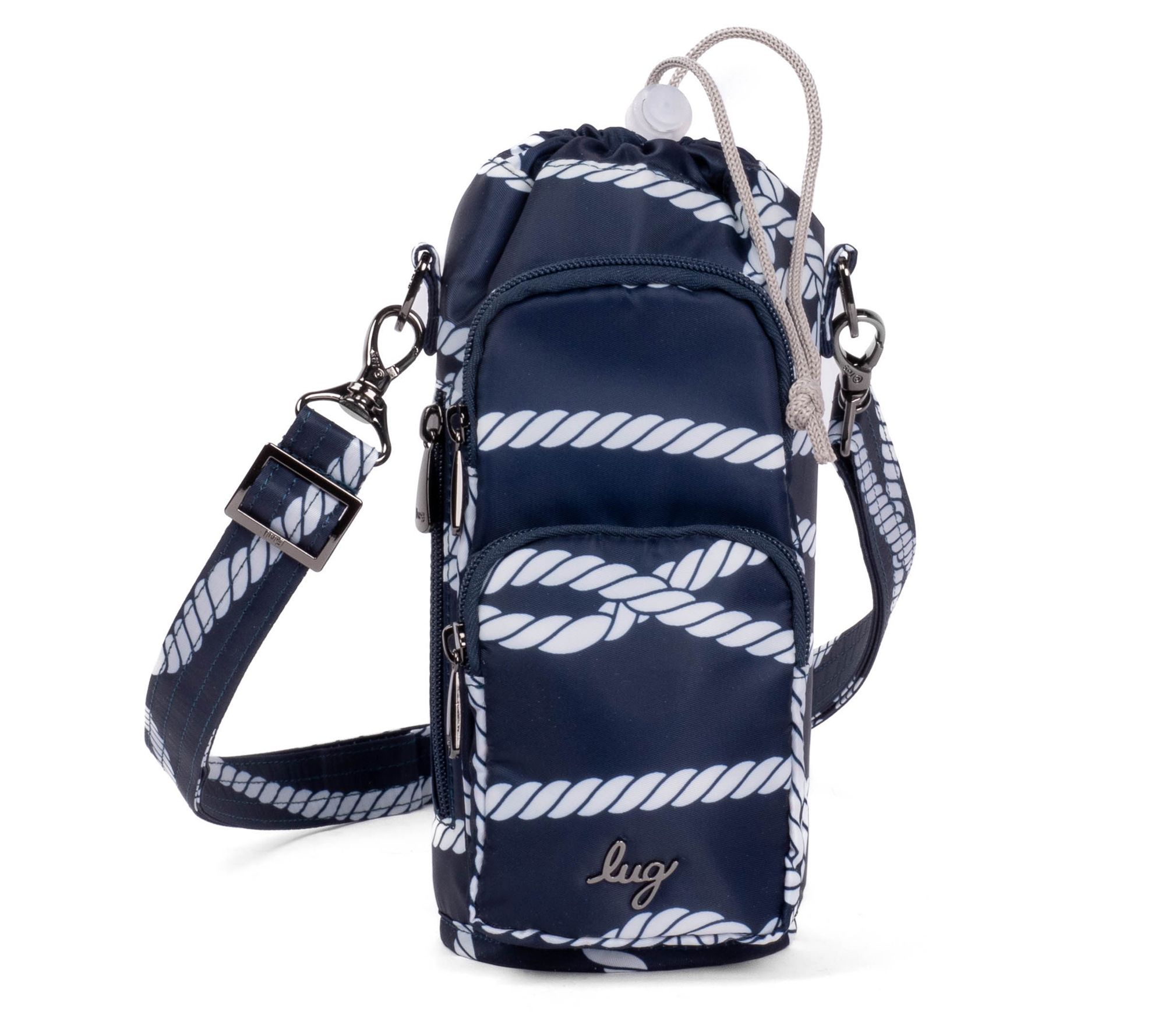 【IONSEOUL】Eyelet Strap Pocket Big Bag 4FM112 Lug Insulated Crossbody Water Bottle Bag - Huggie SE - QVC.com