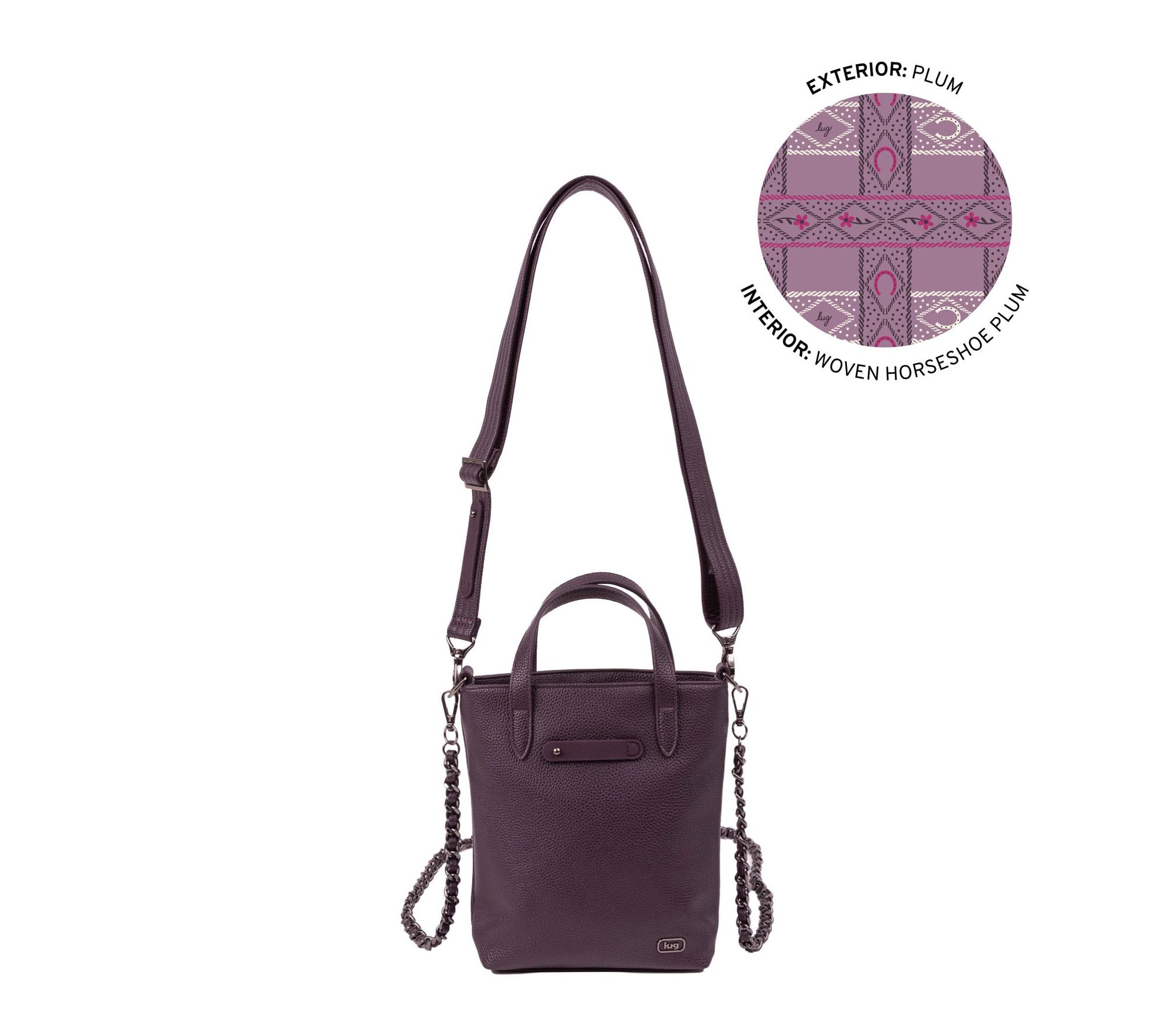 Lug Classic Vegan Leather Crossbody - Side Step