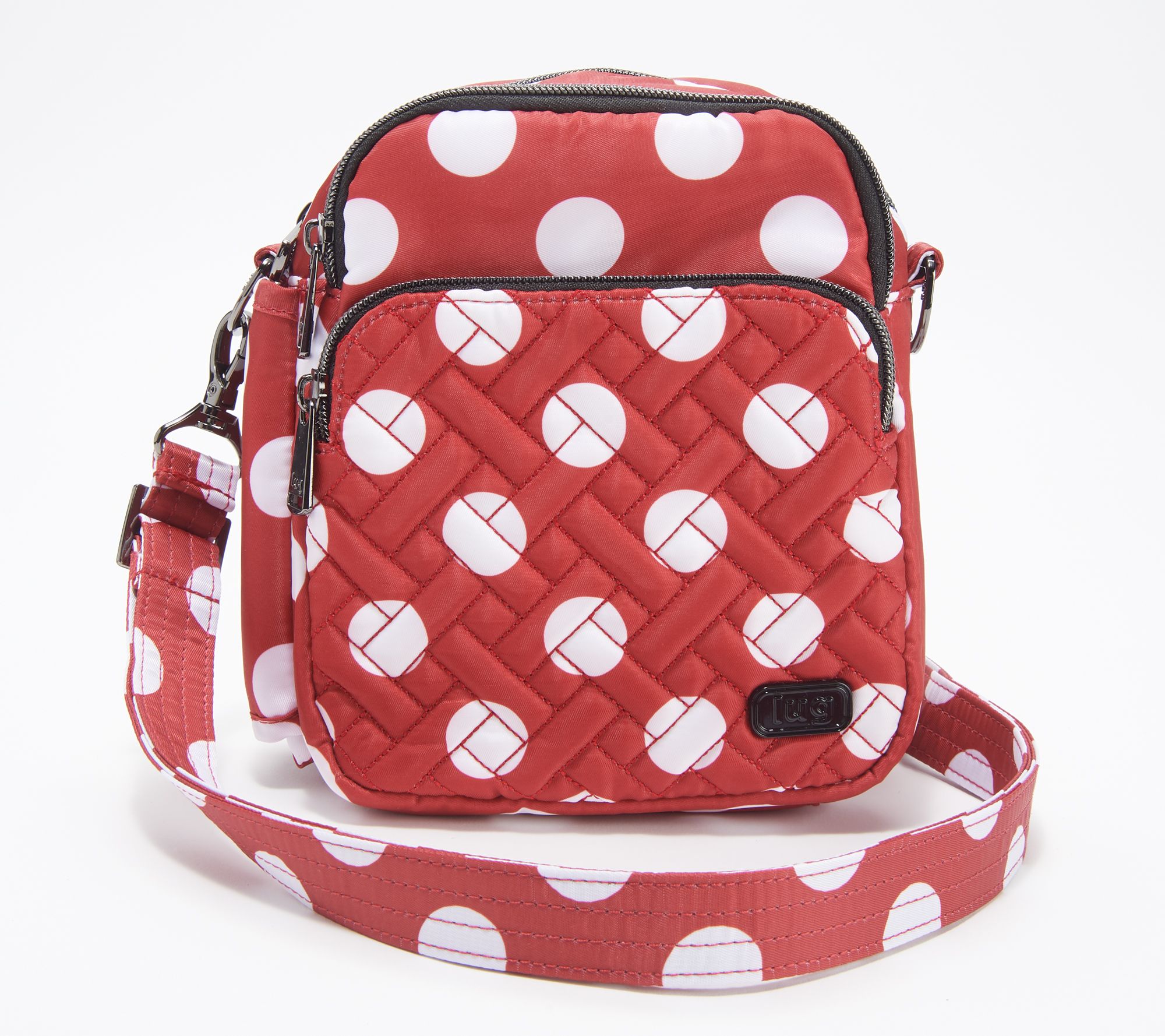 Anello and Paquet du Cadeau Crossover (Red) Mini Tote Zip Lunch Cooler Bag  
