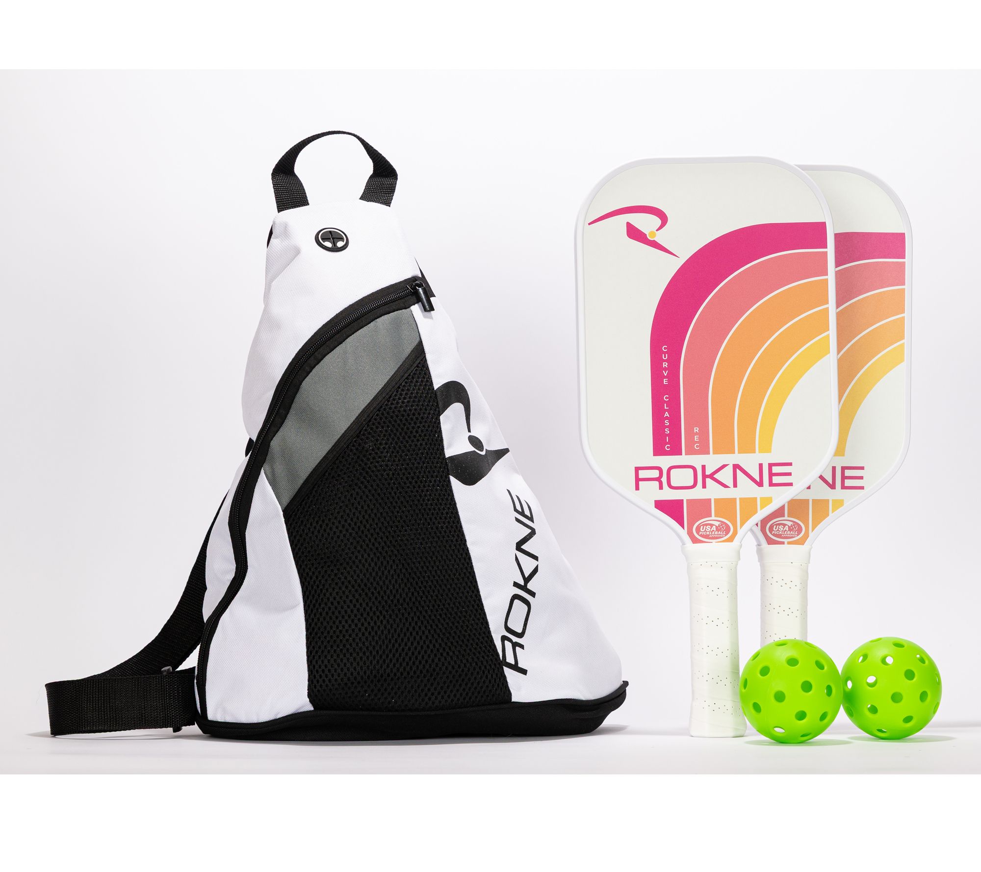 ROKNE Pickleball 5-Piece Essentials Set w/ Carry Bag