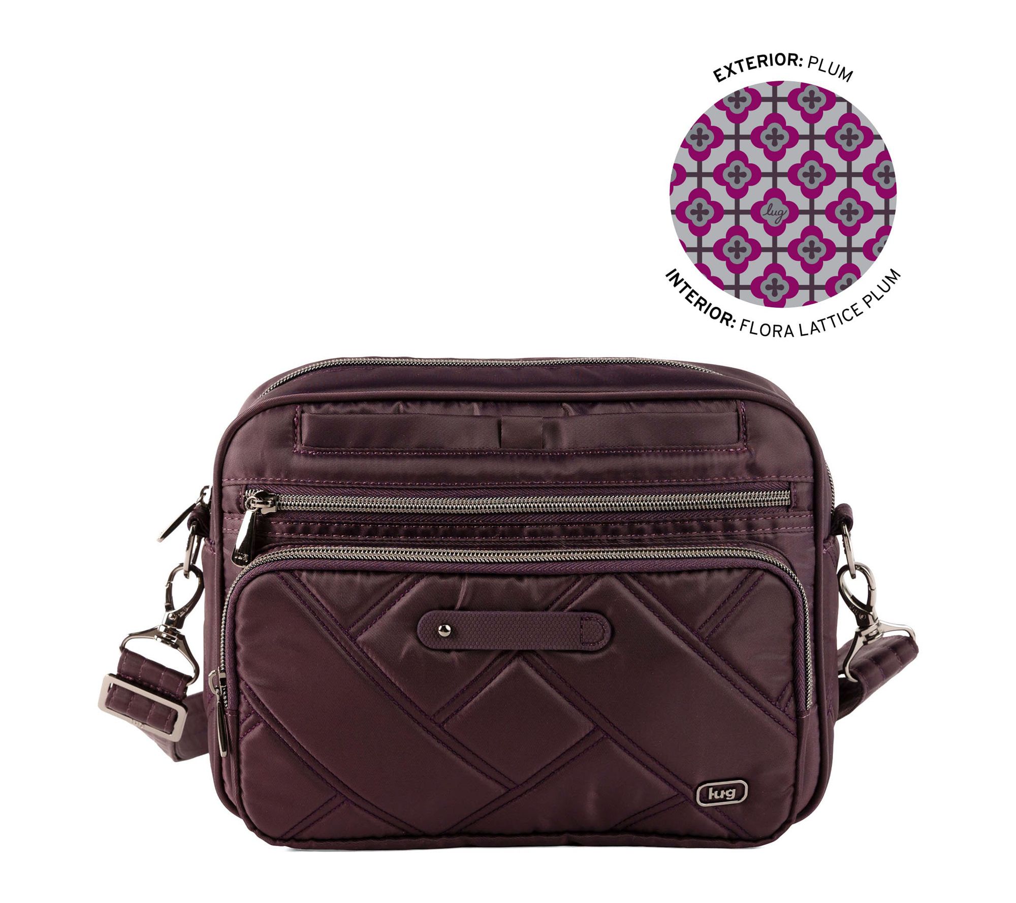 Lug Classic Zip Crossbody with Charm Bar - Carousel XL LE