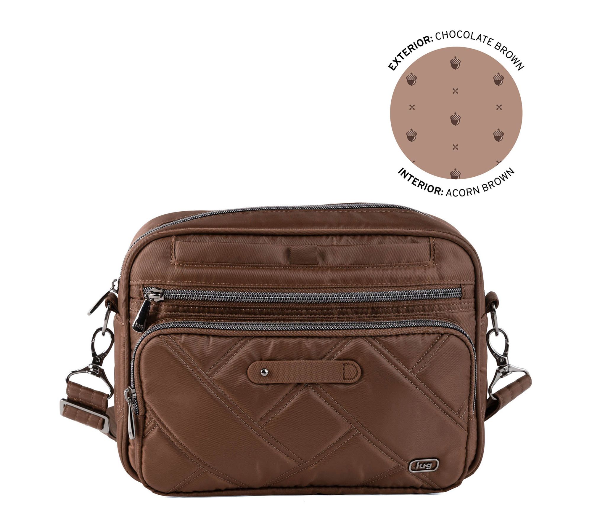 Lug Classic Zip Crossbody with Charm Bar - Carousel XL LE