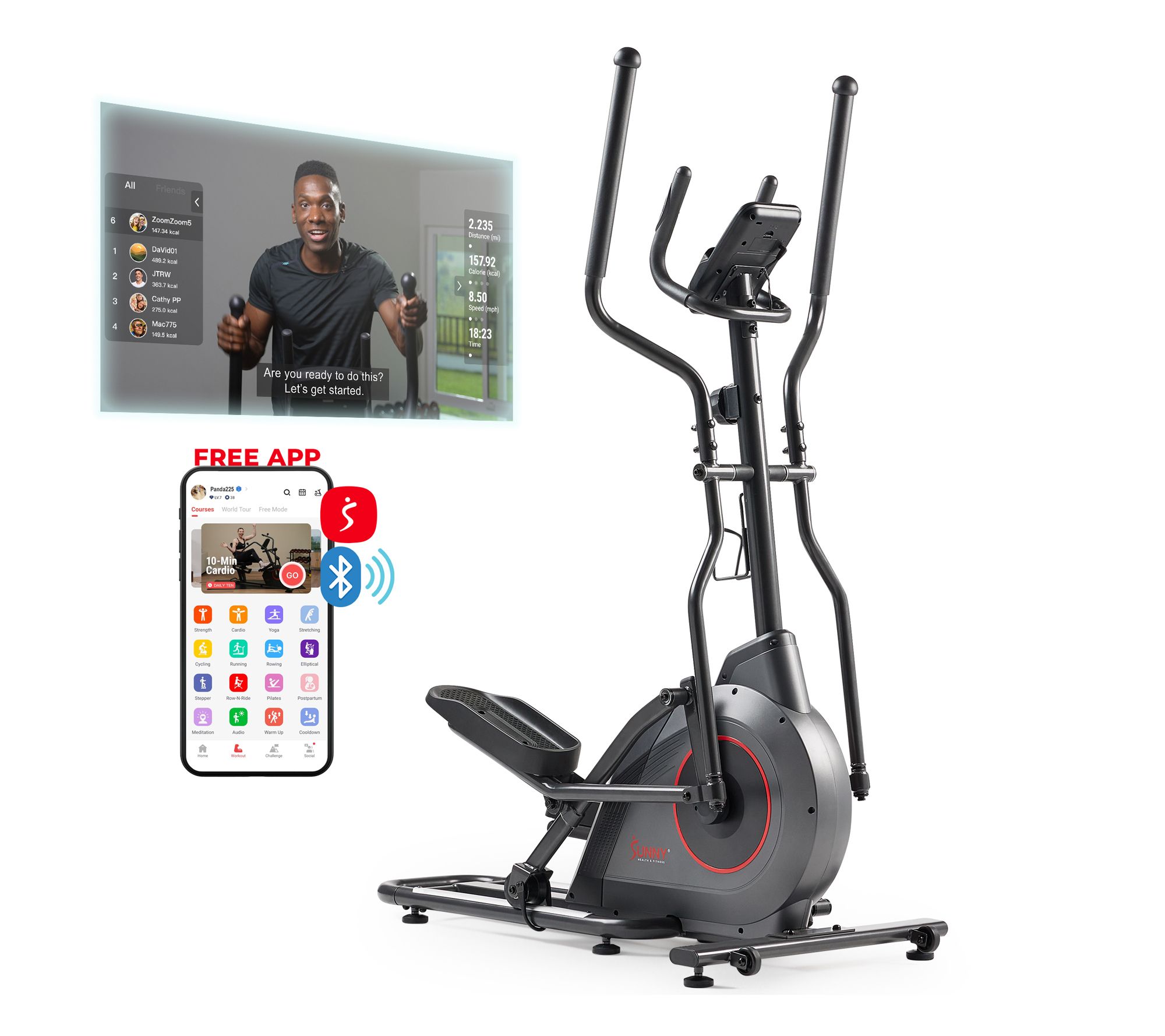 Sunny Pro Smart 16" Magnetic Elliptical