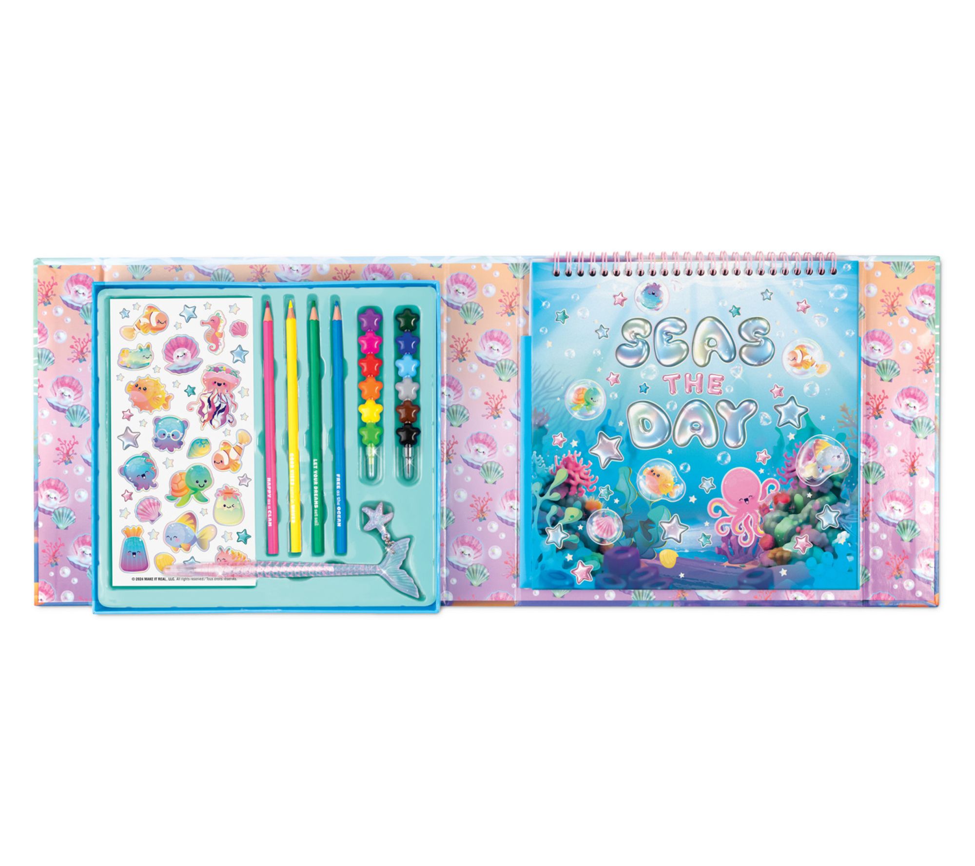 3C4G Seas The Day! Artist Drawing Set- 20pc Ocean Theme Kit
