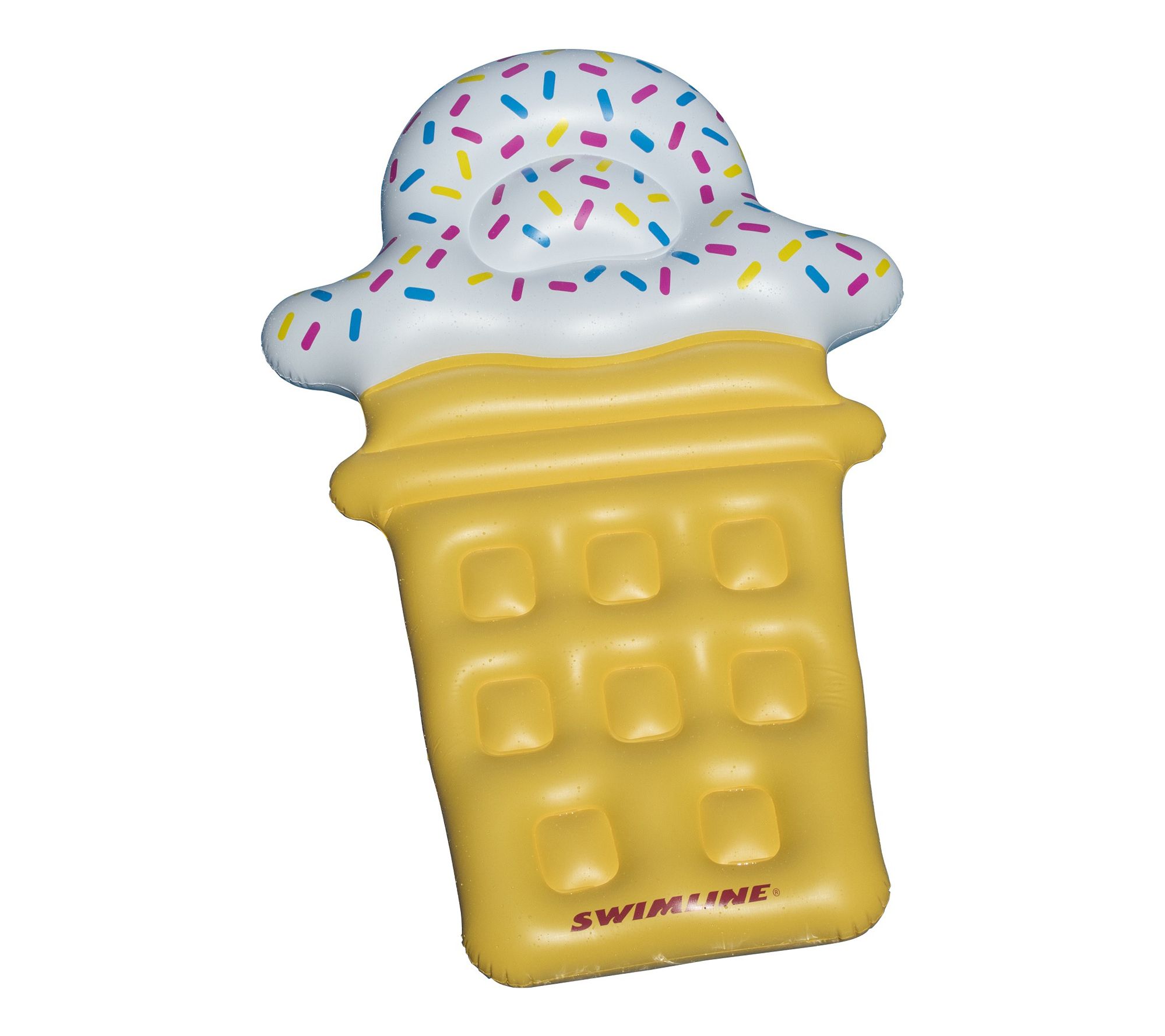 Swim Central 72" Inflatable Ice Cream Cone Swimming Pool Raft