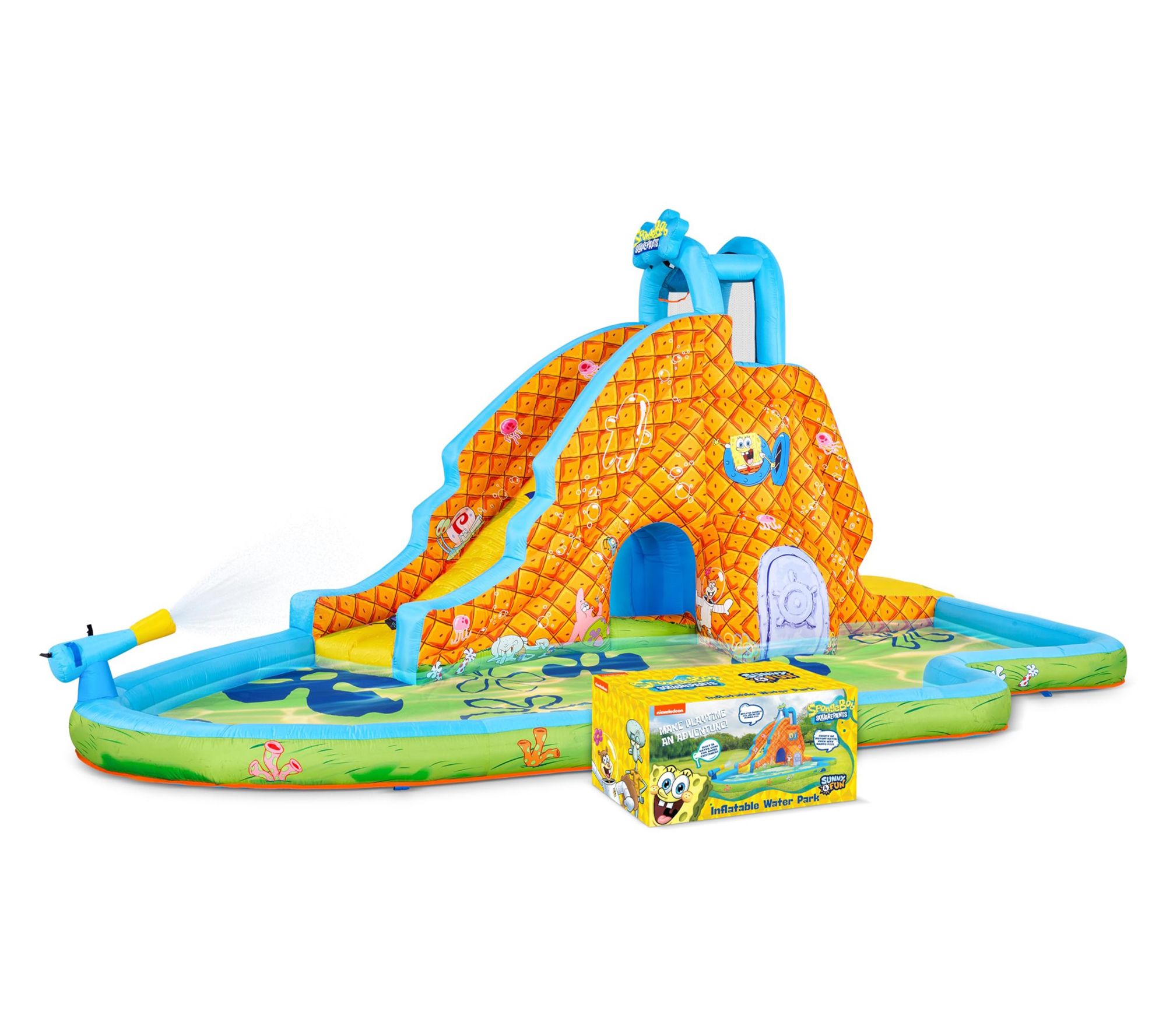Sunny & Fun SpongeBob Slide 'N Spray InflatableWater Slide