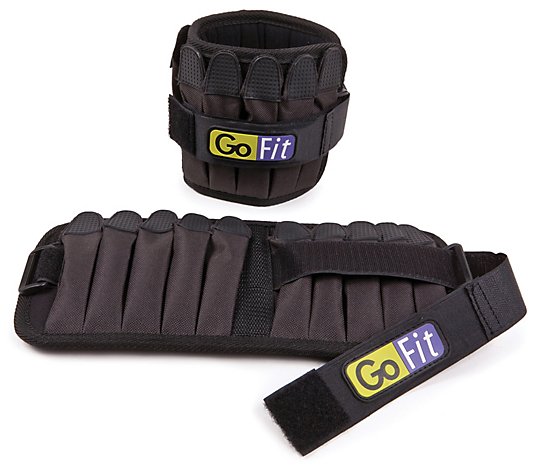GoFit 5-Pound Pair of Padded Pro Ankle Weights