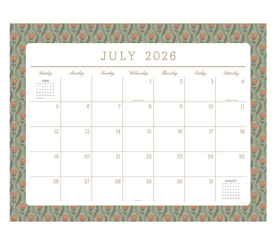 TF Publishing Artisan Legacy Large Desk Pad Monthly Blot