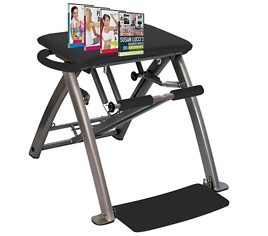Renewed Lifes A Beach Pilates PRO Chair with 4 DVDs 