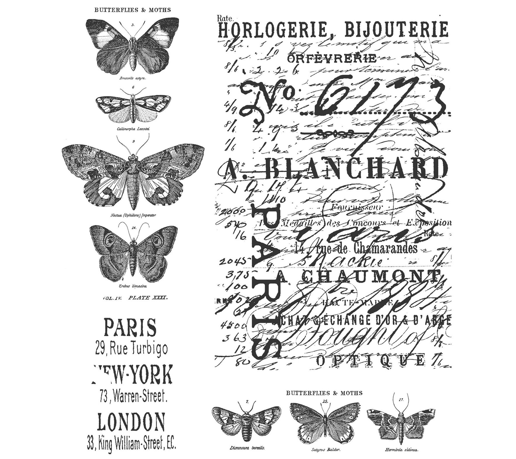 Tim Holtz Cling Stamps - Papillon